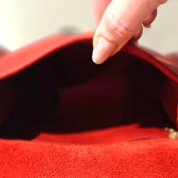 VINTAGE COACH CHRYSTIE FLAP CROSSBODY SHOULDER BAG (RED) 9892 - Picture 13 of 15